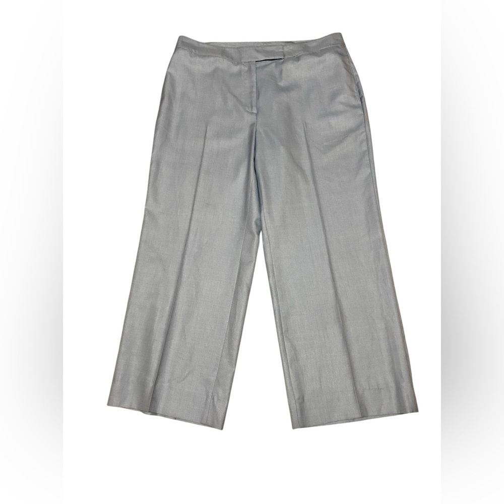 Bobby Jones Light Blue Wide-Leg Women's Cropped Pants, Size 14.